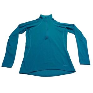 Patagonia Women's Capilene 4  1/4 Zip Pullover Teal Blue Size Medium